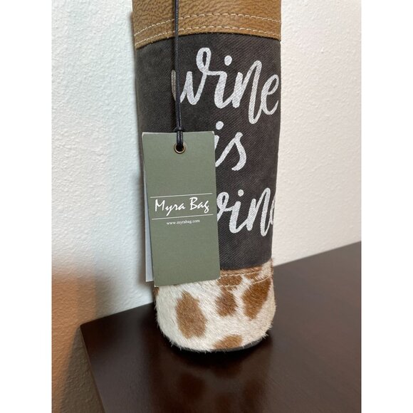 Mayra Bag Wine Tote - "Wine is Devine" - New - Picture 2 of 4